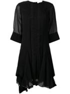 Chloé Asymmetric Pleated Dress - Black