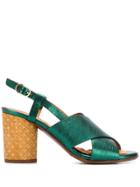 Chie Mihara Giles Heeled Sandals - Green