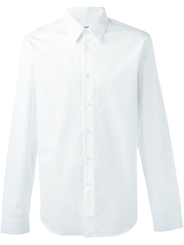 Jil Sander Classic Button Down Shirt, Men's, Size: 39, White, Cotton