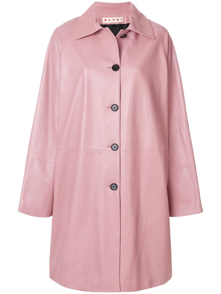 Marni Single Breasted Coats - Pink & Purple