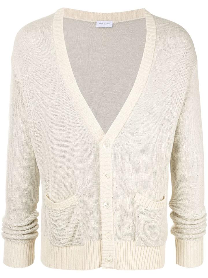 John Elliott Contrast Trim Cardigan - Neutrals