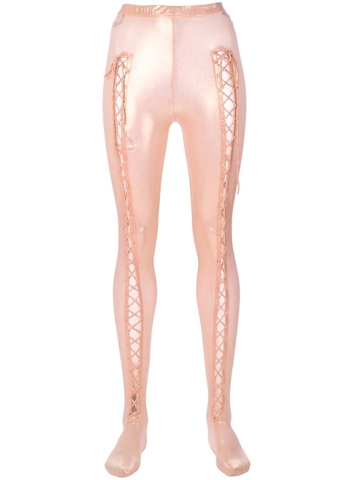Versace Vintage Bondage Leggings - Pink & Purple