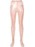 Versace Vintage Bondage Leggings - Pink & Purple