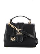 Michael Michael Kors Bleecker Embossed Satchel Bag - Black