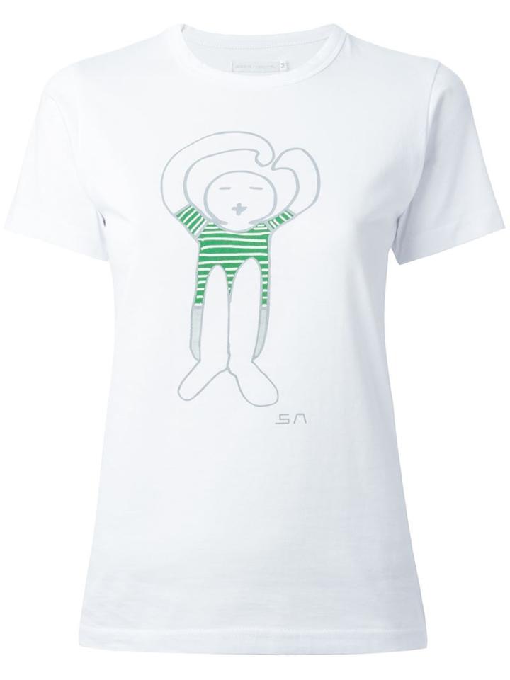 Société Anonyme Logo Print T-shirt, Women's, Size: L, White, Cotton