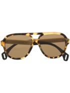 Gucci Eyewear Aviator Shaped Sunglasses - Neutrals