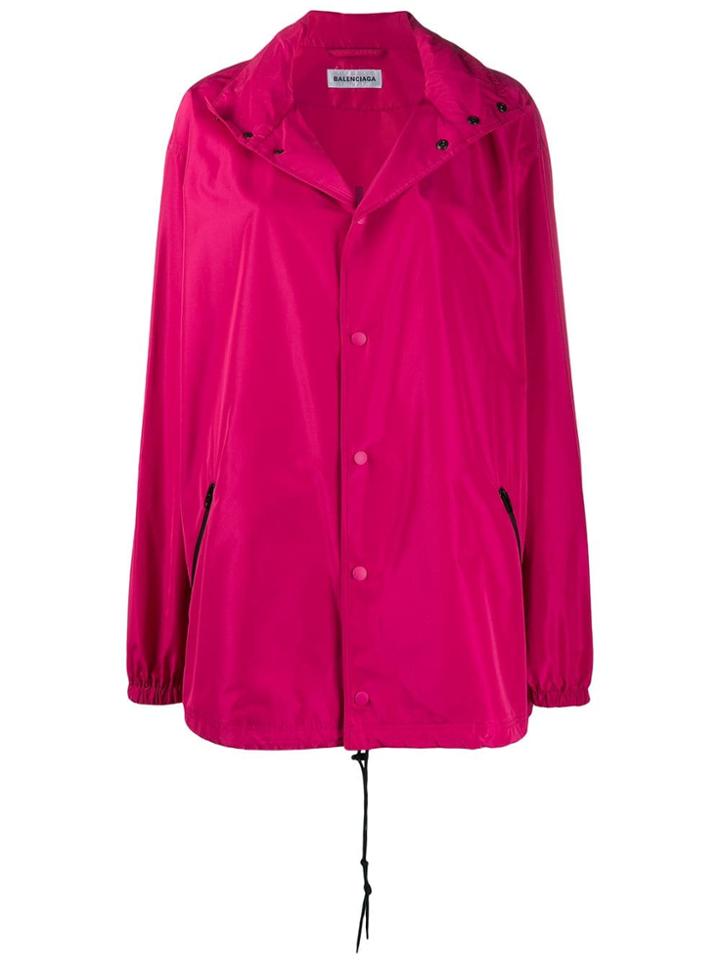 Balenciaga Hooded Windbreaker - Pink