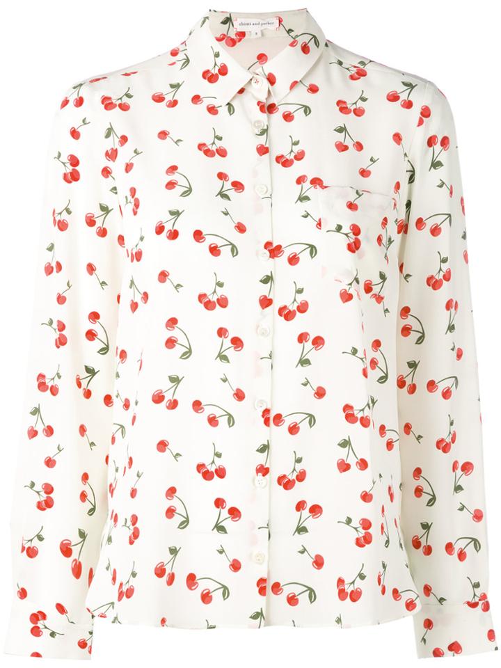 Chinti & Parker Cherry Pyjama Shirt - Nude & Neutrals