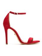 Schutz Schutz S0138702680678 Club Red Leather/fur/exotic