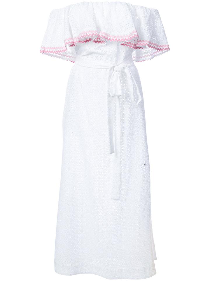 Lisa Marie Fernandez - Off Shoulder Dress - Women - Cotton - Iii, White, Cotton