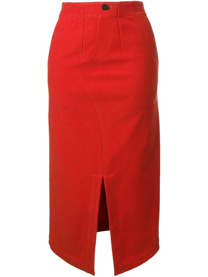 Taro Horiuchi Front Slit Straight Skirt
