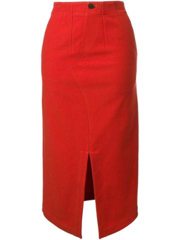 Taro Horiuchi Front Slit Straight Skirt