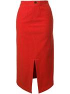 Taro Horiuchi Front Slit Straight Skirt