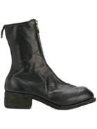 Guidi High Ankle Zip Front Boots - Black