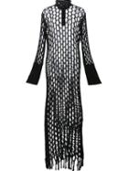 Marques'almeida Perforated Dress, Women's, Size: Medium, Black, Viscose