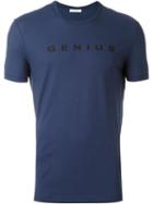 Paolo Pecora Genius Print T-shirt, Men's, Size: Xl, Blue, Cotton