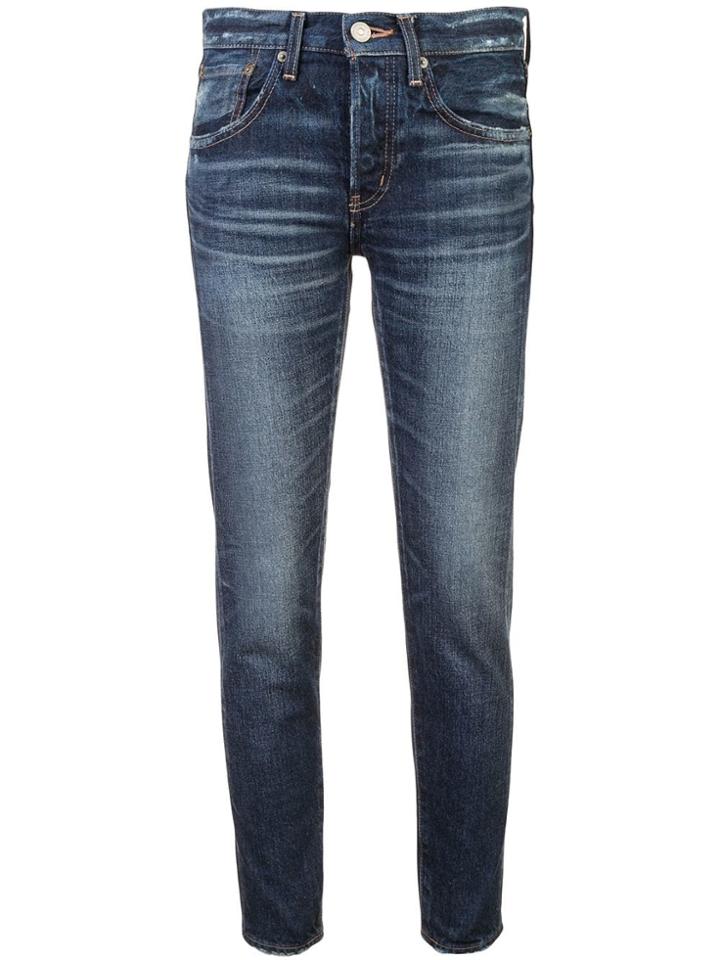 Moussy Vintage Cropped Jeans - Blue