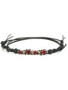 Ermanno Scervino Gemstone Embellished Belt, Women's, Black, Leather/metal/glass