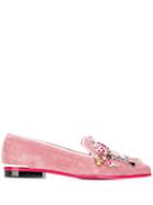 Alexander Mcqueen Crystal Embellished Slippers - Pink