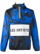 K-way K-way X Les (art)ists Logo Print Windbreaker, Men's, Size: Xl, Blue, Polyester