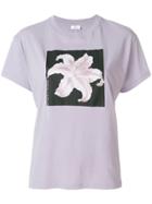 Marcelo Burlon County Of Milan Floral Patch T-shirt - Pink & Purple