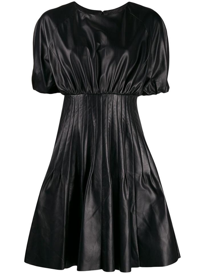 Drome Pleated-panel Midi Dress - Black