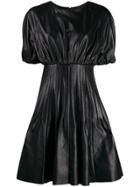 Drome Pleated-panel Midi Dress - Black
