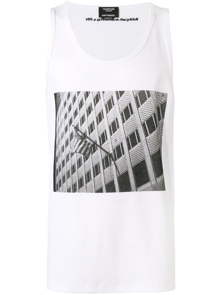 Calvin Klein 205w39nyc Photo Print Tank Top - White