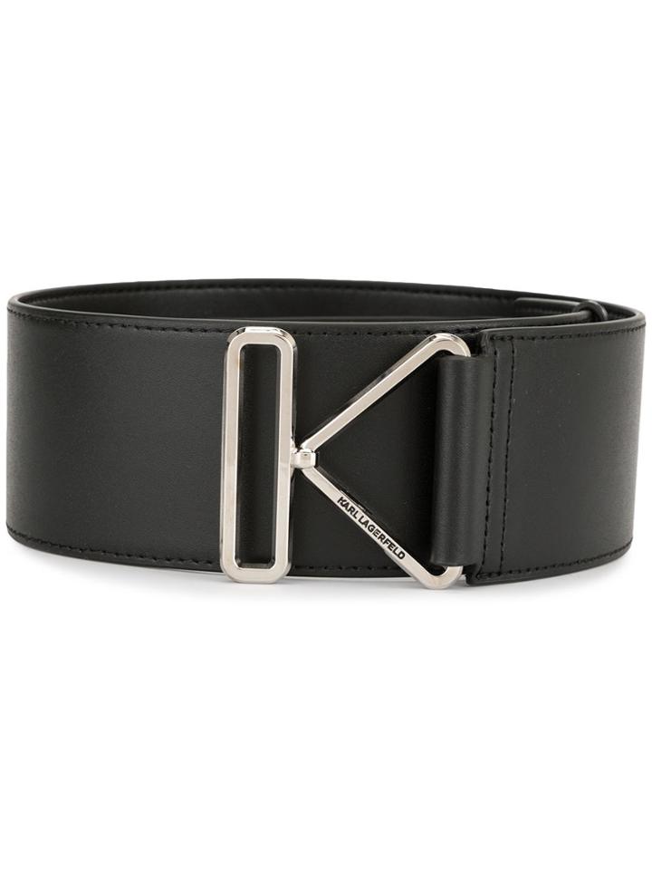 Karl Lagerfeld K Buckle Belt - Black
