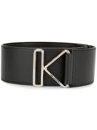 Karl Lagerfeld K Buckle Belt - Black
