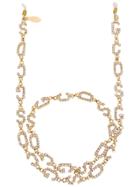 Gcds Crystal Logo Sunglasses Chain - Gold