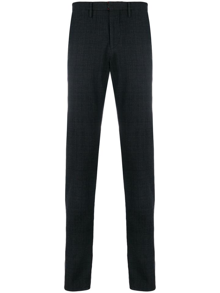 Incotex Checked Tailored Trousers - Blue