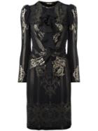 Roberto Cavalli Metallic Detailing Dress, Women's, Size: 44, Black, Silk/viscose