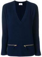 Allude Zip Detail Jumper - Blue