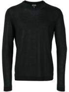 Giorgio Armani Round Neck Sweatshirt - Black