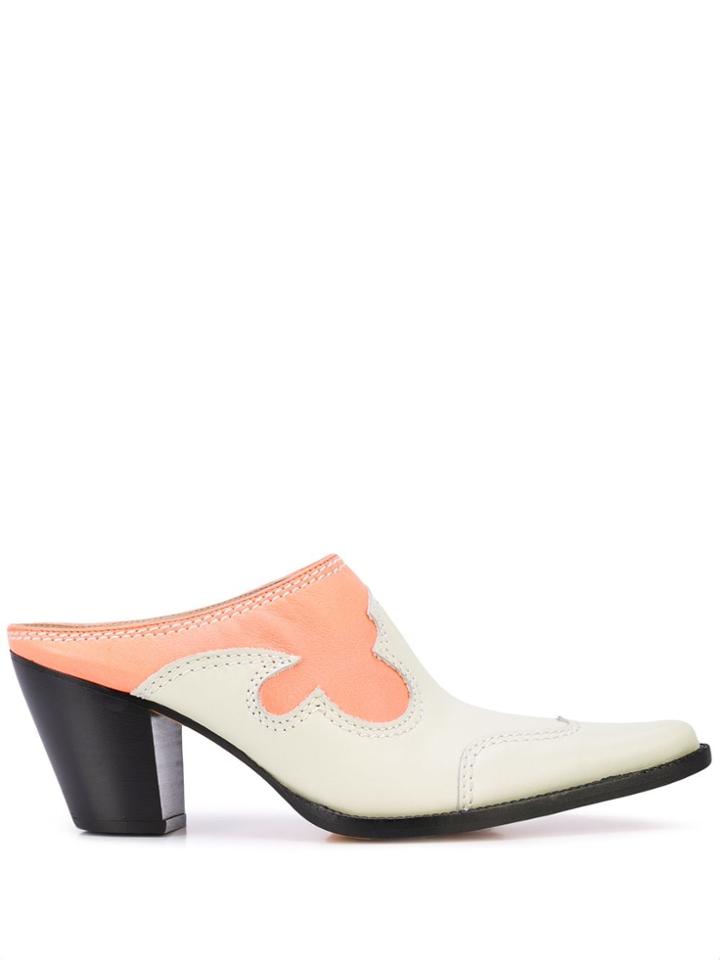 Maryam Nassir Zadeh Two-tone Pointed-toe Mules - Blue