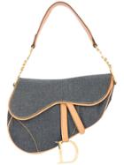 Christian Dior Vintage Christian Dior Saddle Hand Bag - Blue