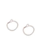 Mattia Cielo 18kt White Gold Rugiada Diamond Hoops - Metallic