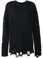R13 Frayed Pullover, Women's, Size: Xs, Black, Alpaca/merino/polyacrylic