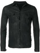 Salvatore Santoro Creased Leather Jacket - Black