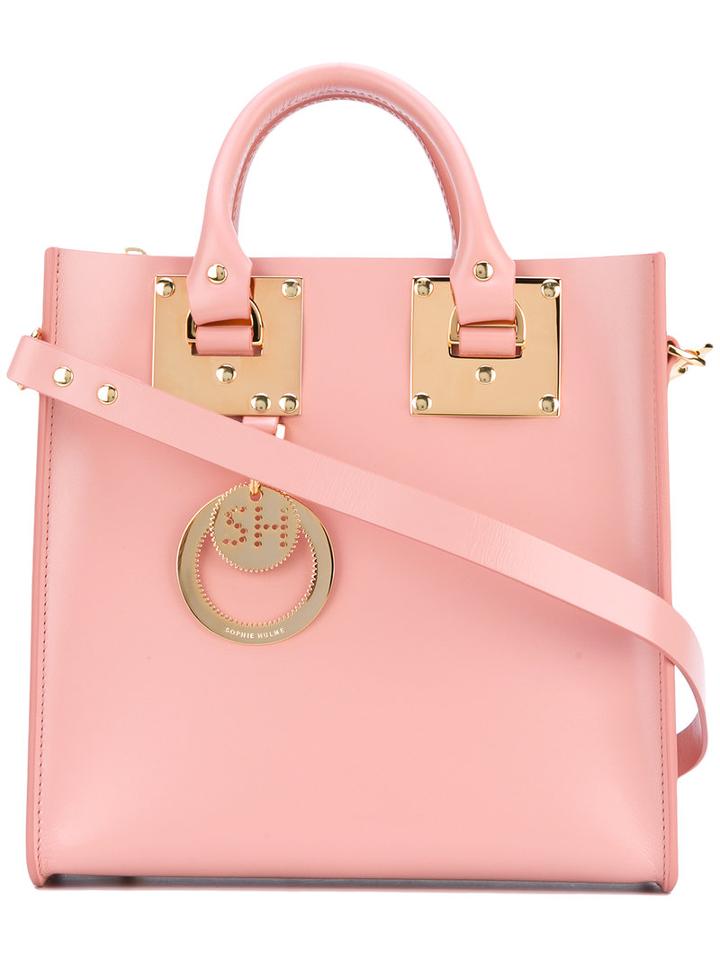 Sophie Hulme - Mini 'albion' Tote Bag - Women - Calf Leather - One Size, Pink/purple, Calf Leather