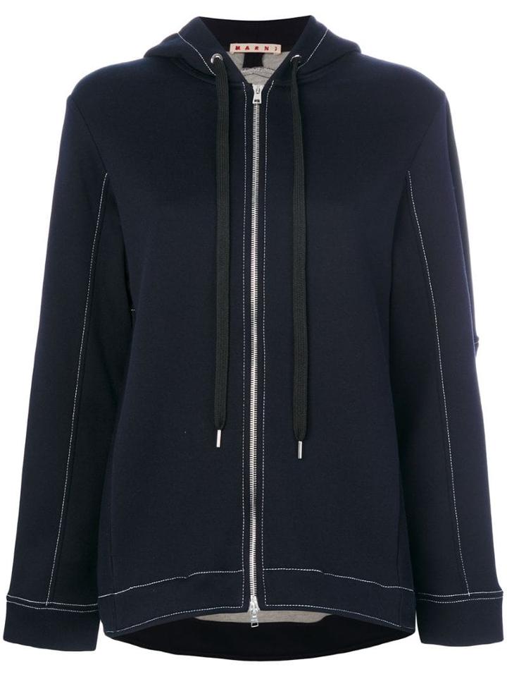 Marni Drawstring Hoodie - 00b99 Blue Black
