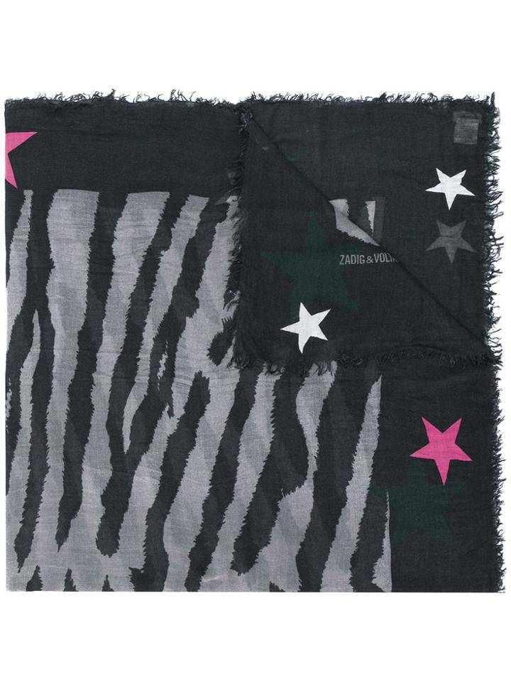 Zadig & Voltaire Star Logo Scarf - Grey