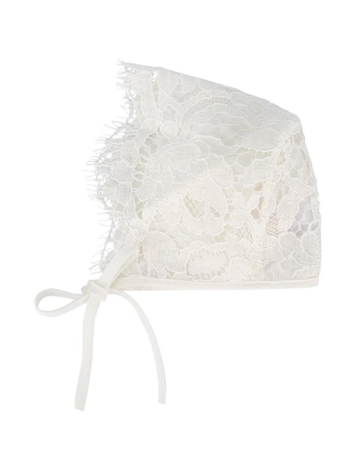 Dolce & Gabbana Kids Floral Lace Ceremony Bonnet, Girl's, Size: 48 Cm, White