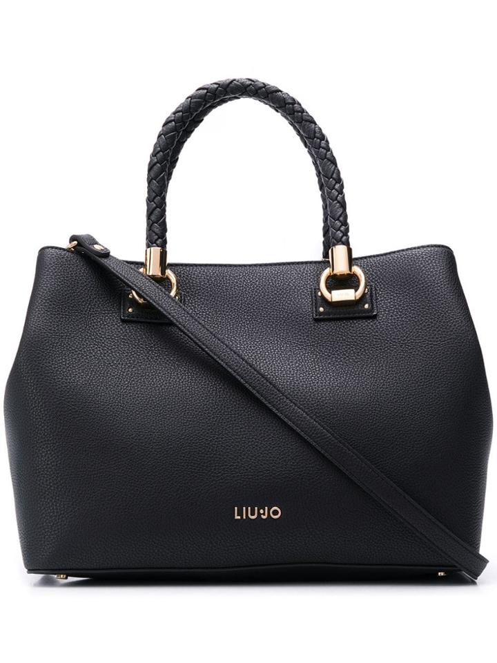 Liu Jo Braided Top Handle Tote - Black