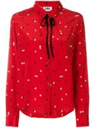 Sonia By Sonia Rykiel Playing Card Symbols Blouse - Red