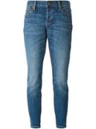 Burberry Brit Cropped Slim Fit Jeans, Women's, Size: 30, Blue, Cotton/spandex/elastane