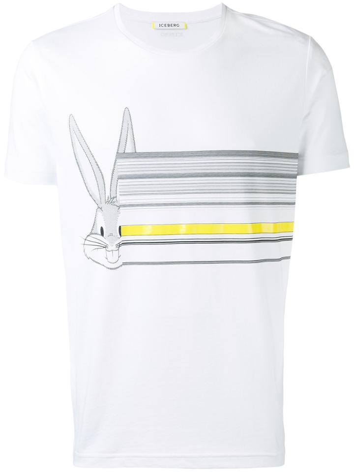 Iceberg Bugs Bunny Line Print T-shirt - White