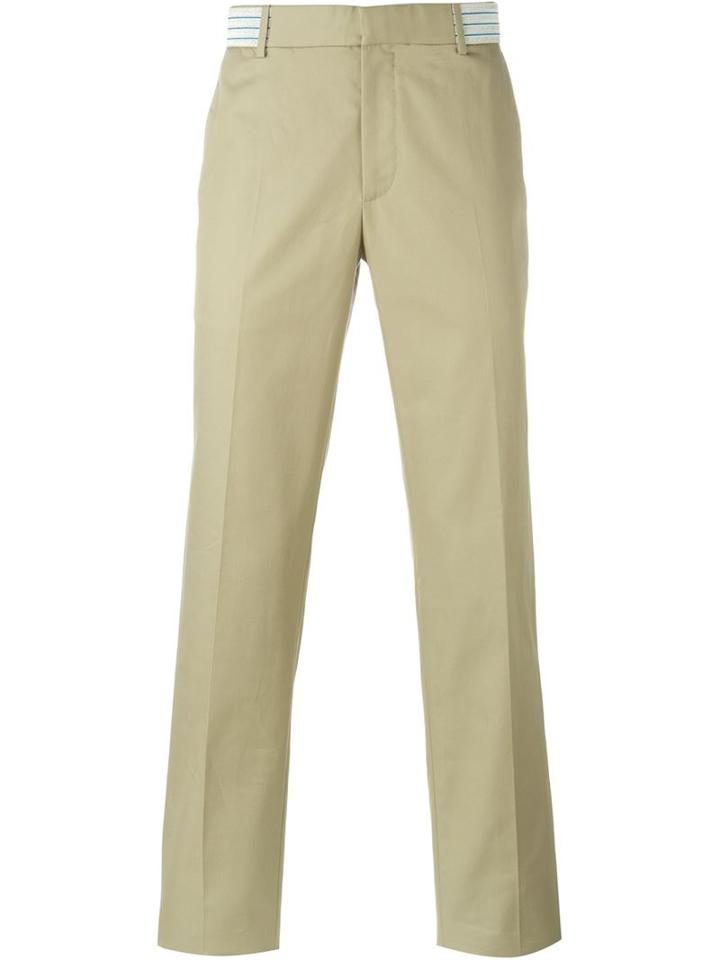 Alexander Mcqueen Straight Leg Chinos, Men's, Size: 50, Nude/neutrals, Acetate/viscose/cotton