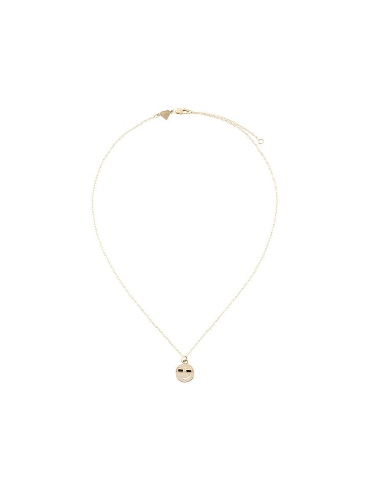Alison Lou 14kt Yellow Gold 'joe Cool' Necklace - Yellow & Orange